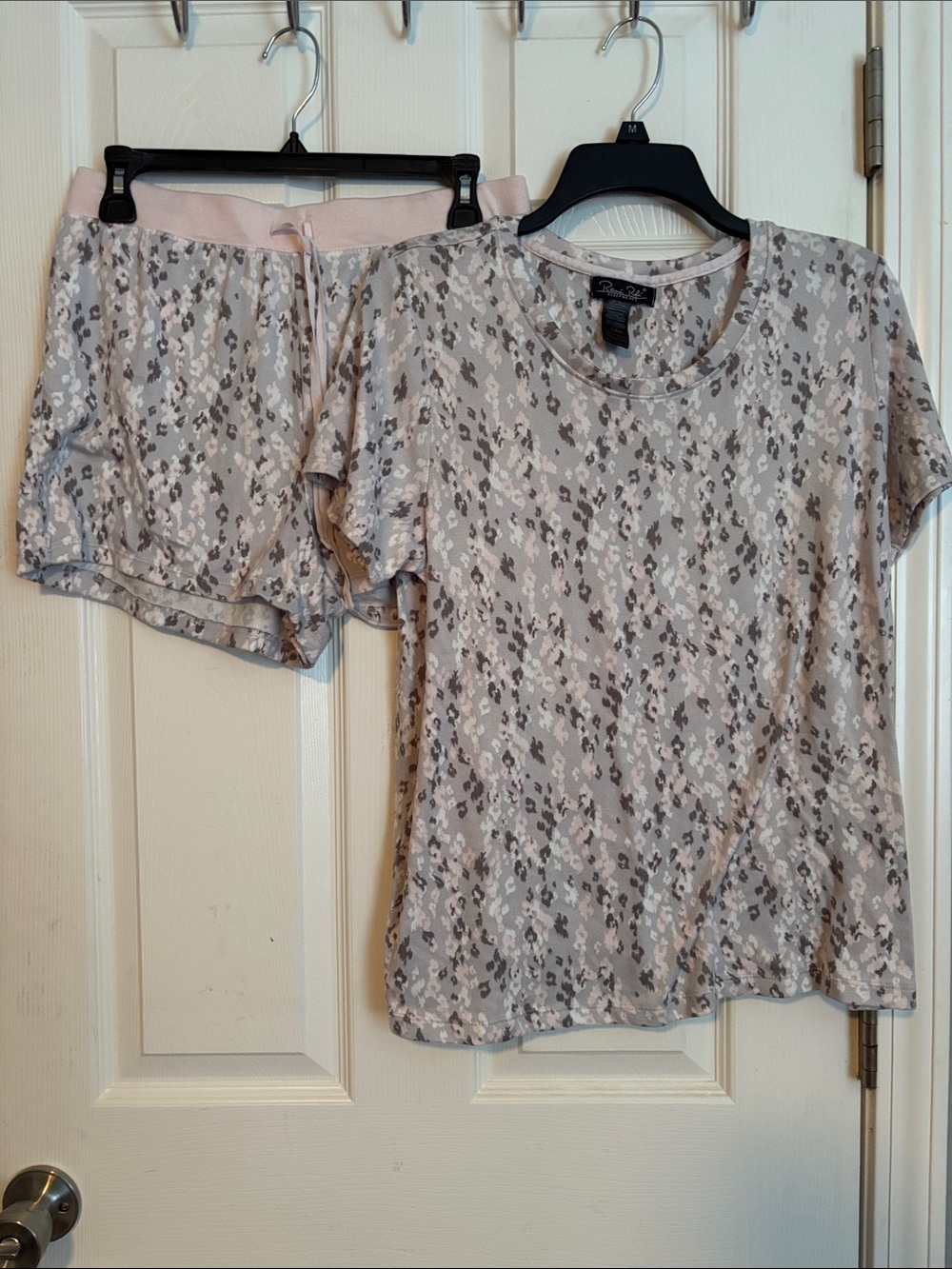 Rene Rofe Pink and GrayShort Sleeve Tee Set